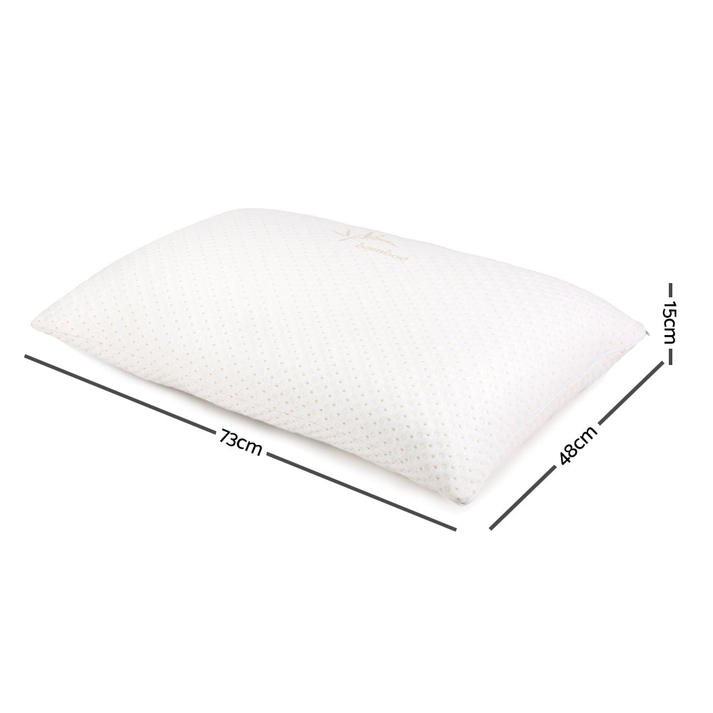 Bedding | Memory Foam Pillow | Bamboo Cover | Twin Pack