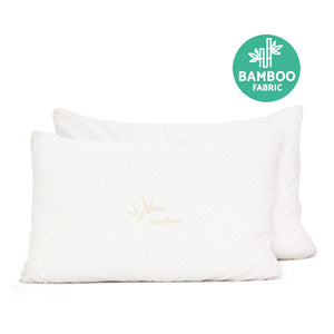 Bedding | Memory Foam Pillow | Bamboo Cover | Twin Pack