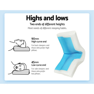 Bedding | Memory Foam Contour Pillow | Cool Gel | Bamboo Cover