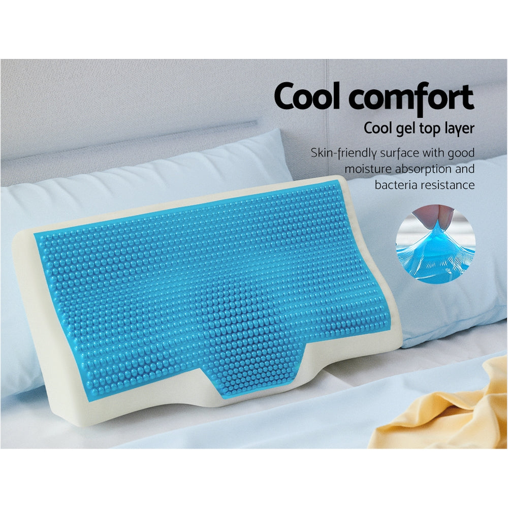 Bedding | Memory Foam Contour Pillow | Cool Gel | Bamboo Cover