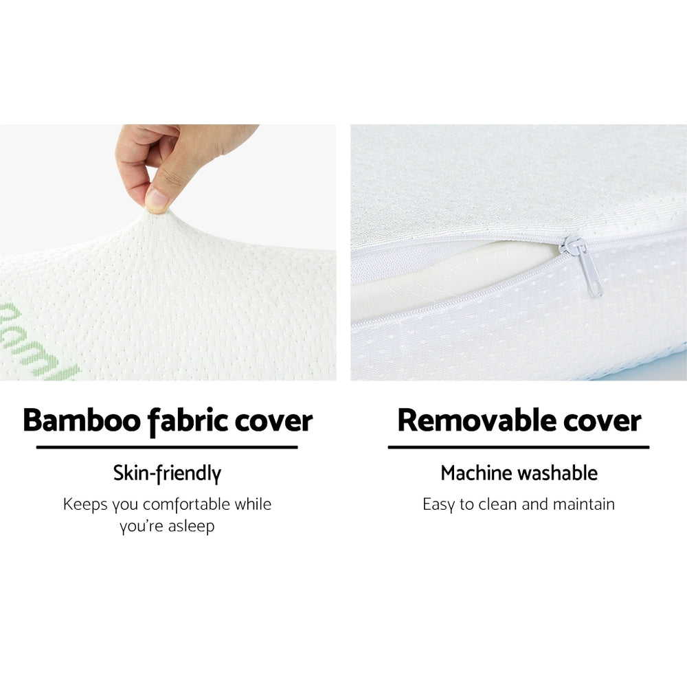 Bedding | Memory Foam Contour Pillow | Cool Gel | Bamboo Cover