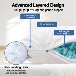 Adjustable Shredded Memory Foam Pillow | Custom Loft Support