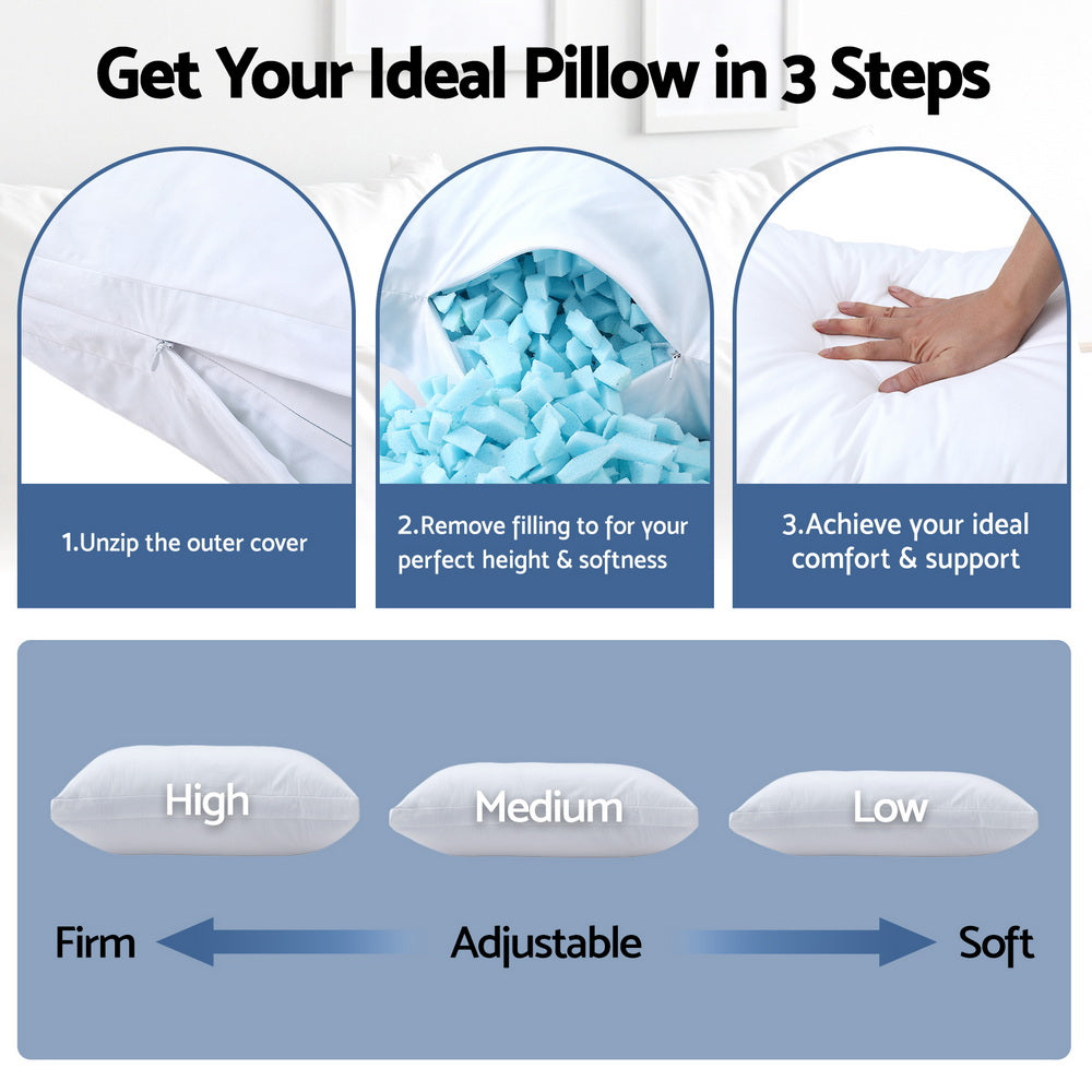 Adjustable Shredded Memory Foam Pillow | Custom Loft Support