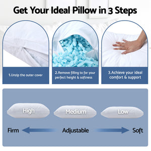 Adjustable Shredded Memory Foam Pillow | Custom Loft Support