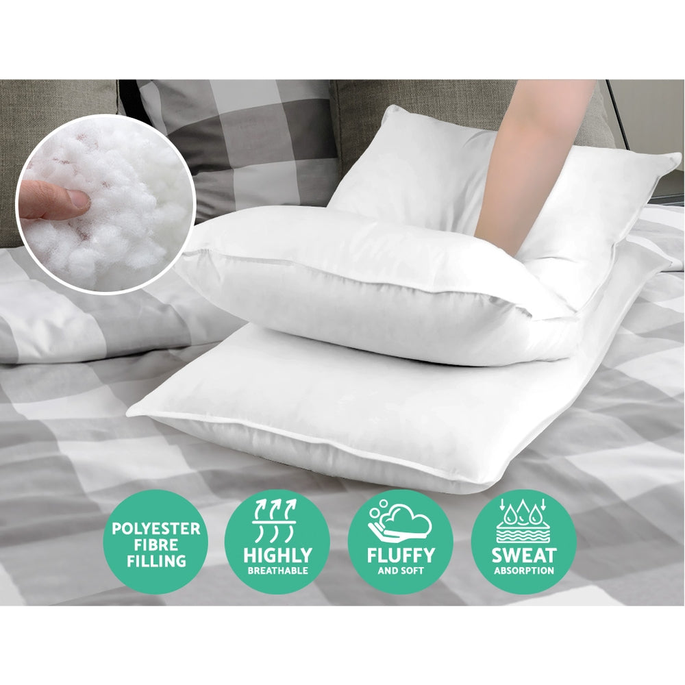 Bedding | 4 Pack Bed Pillow | Family | Hotel | 48x73cm