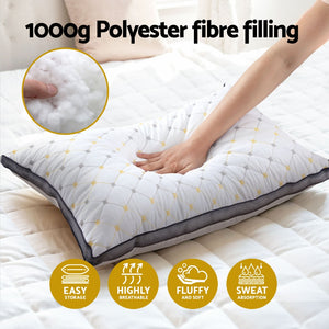 Giselle Bedding | Microfibre Pillows | Soft Plush Support | Set of 2