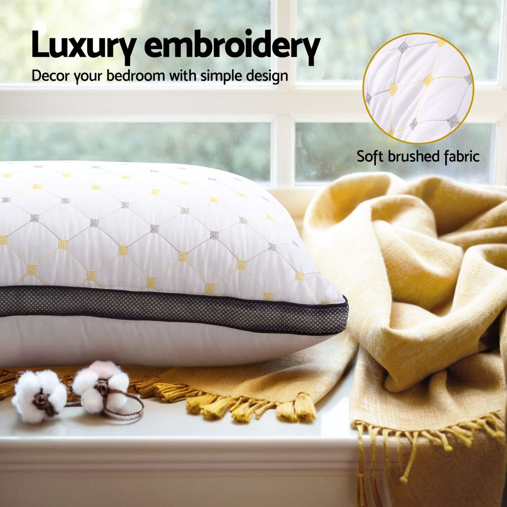 Giselle Bedding | Microfibre Pillows | Soft Plush Support | Set of 2