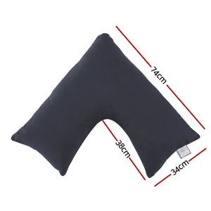 V-Shape Pregnancy Pillow | Boomerang Body Cushion | Grey