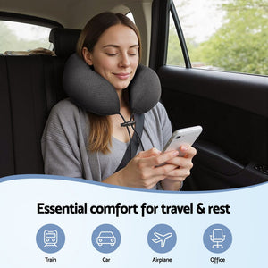 Travel Neck Pillow | U-Shape | Memory Foam | Plane & Car
