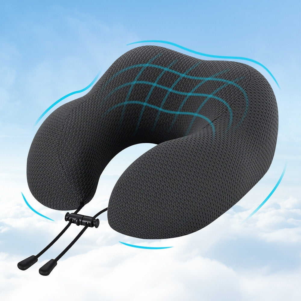 Travel Neck Pillow | U-Shape | Memory Foam | Plane & Car