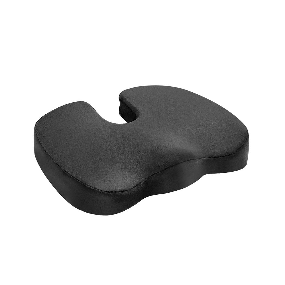 Giselle Bedding | Seat Cushion | Memory Foam Pillow | Back Pain Relief | Chair Pad | Black