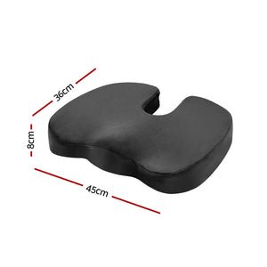 Giselle Bedding | Seat Cushion | Memory Foam Pillow | Back Pain Relief | Chair Pad | Black