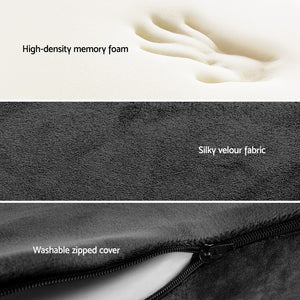 Giselle Bedding | Seat Cushion | Memory Foam Pillow | Back Pain Relief | Chair Pad | Black