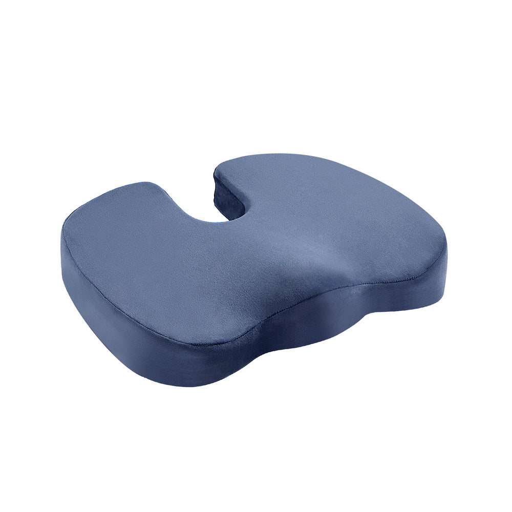 Giselle Bedding | Seat Cushion | Memory Foam Pillow | Back Pain Relief | Chair Pad | Blue