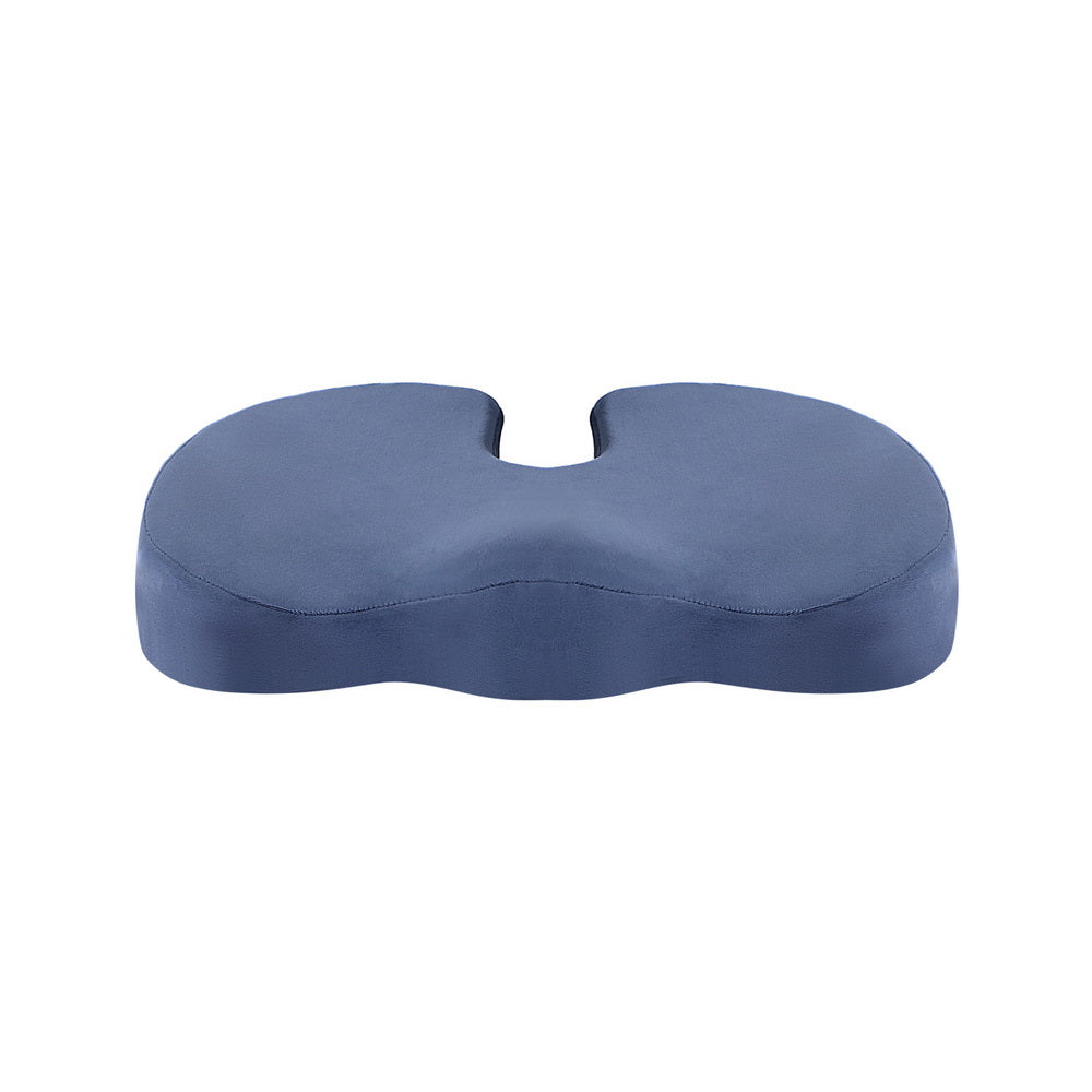 Giselle Bedding | Seat Cushion | Memory Foam Pillow | Back Pain Relief | Chair Pad | Blue