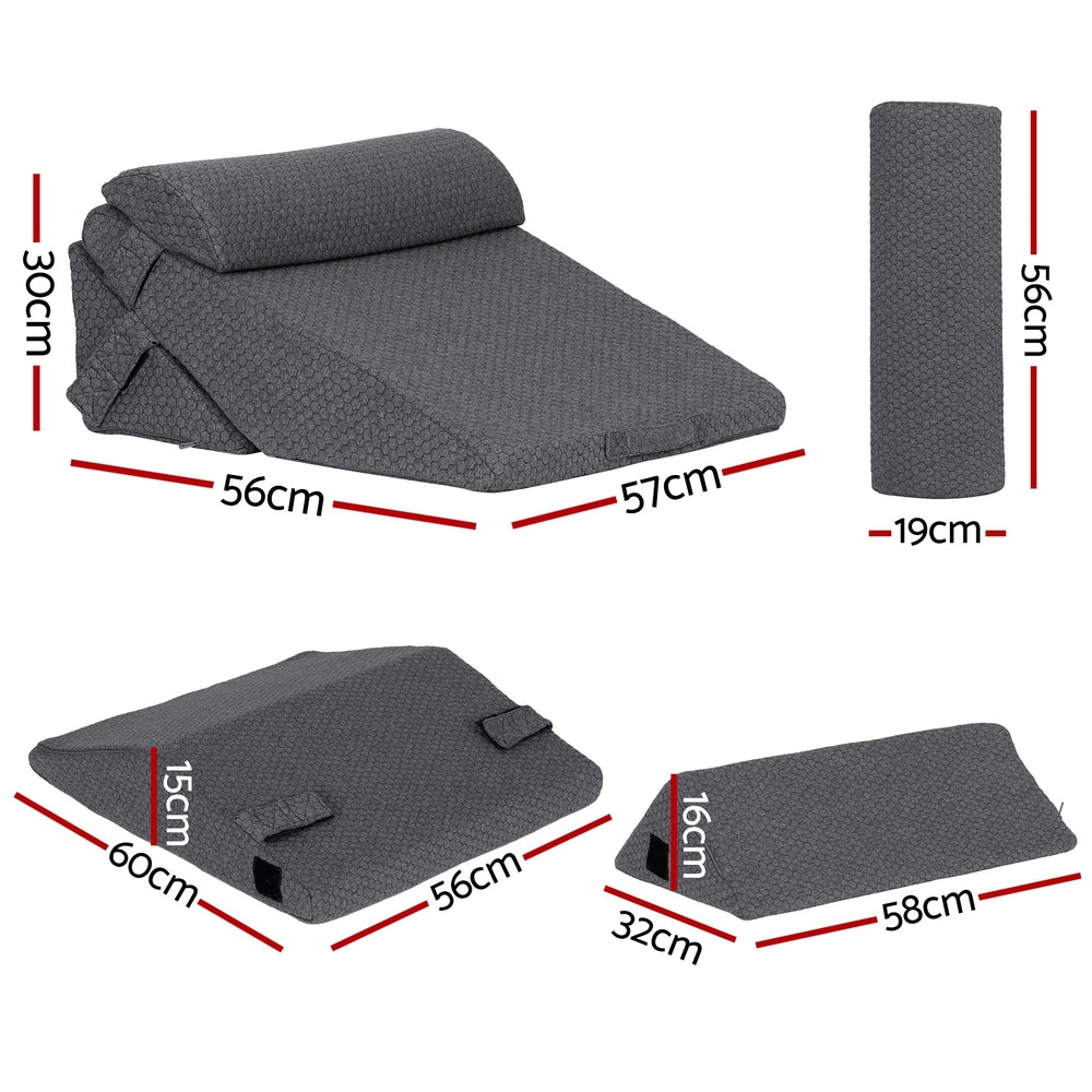 Adjustable Wedge Pillow | Support Cushion | Grey