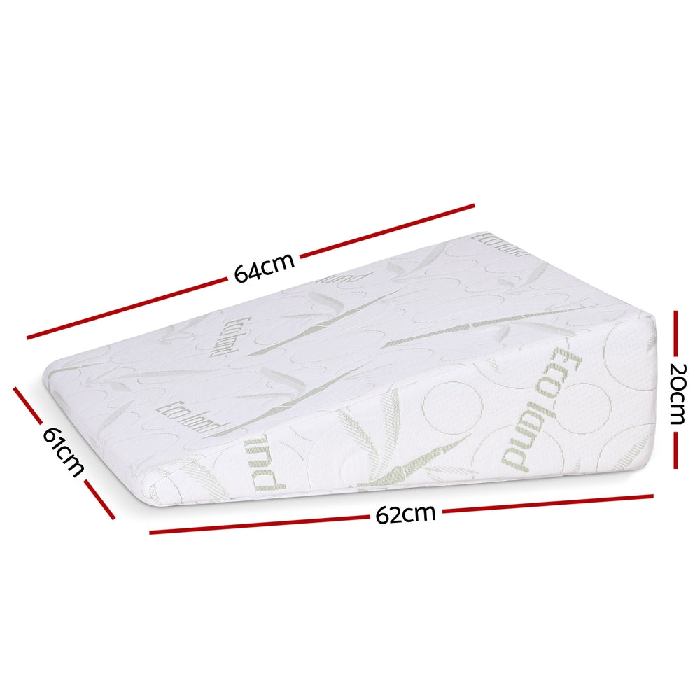 Gel Memory Foam Wedge Pillow | Bamboo Cover | Ergonomic Support