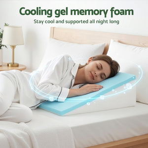 Gel Memory Foam Wedge Pillow | Bamboo Cover | Ergonomic Support