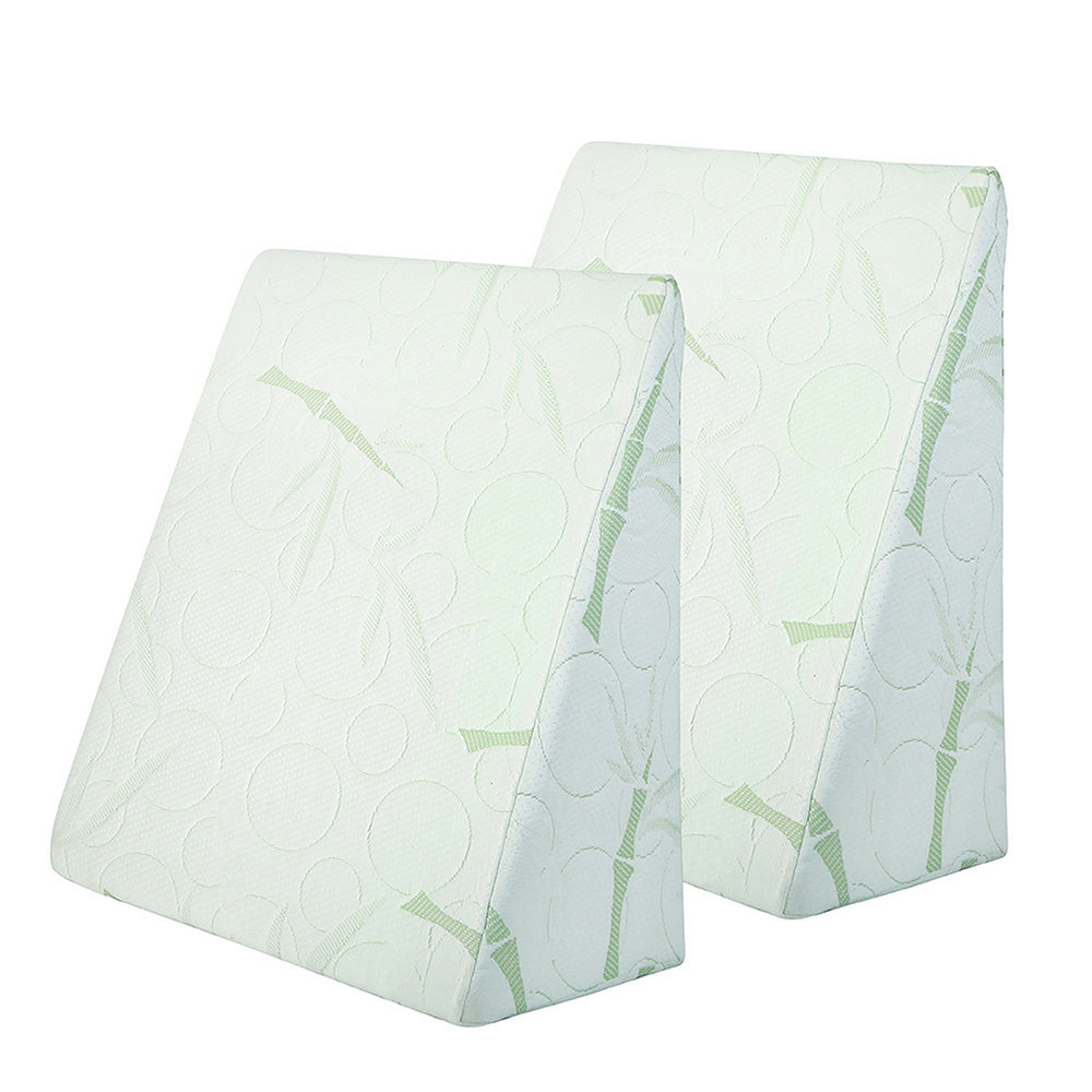 Bedding Wedge Pillow | Bamboo Cover | Twin Pack