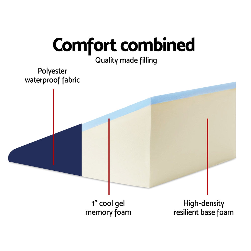 Bedding Wedge Pillow | Blue | Twin Pack