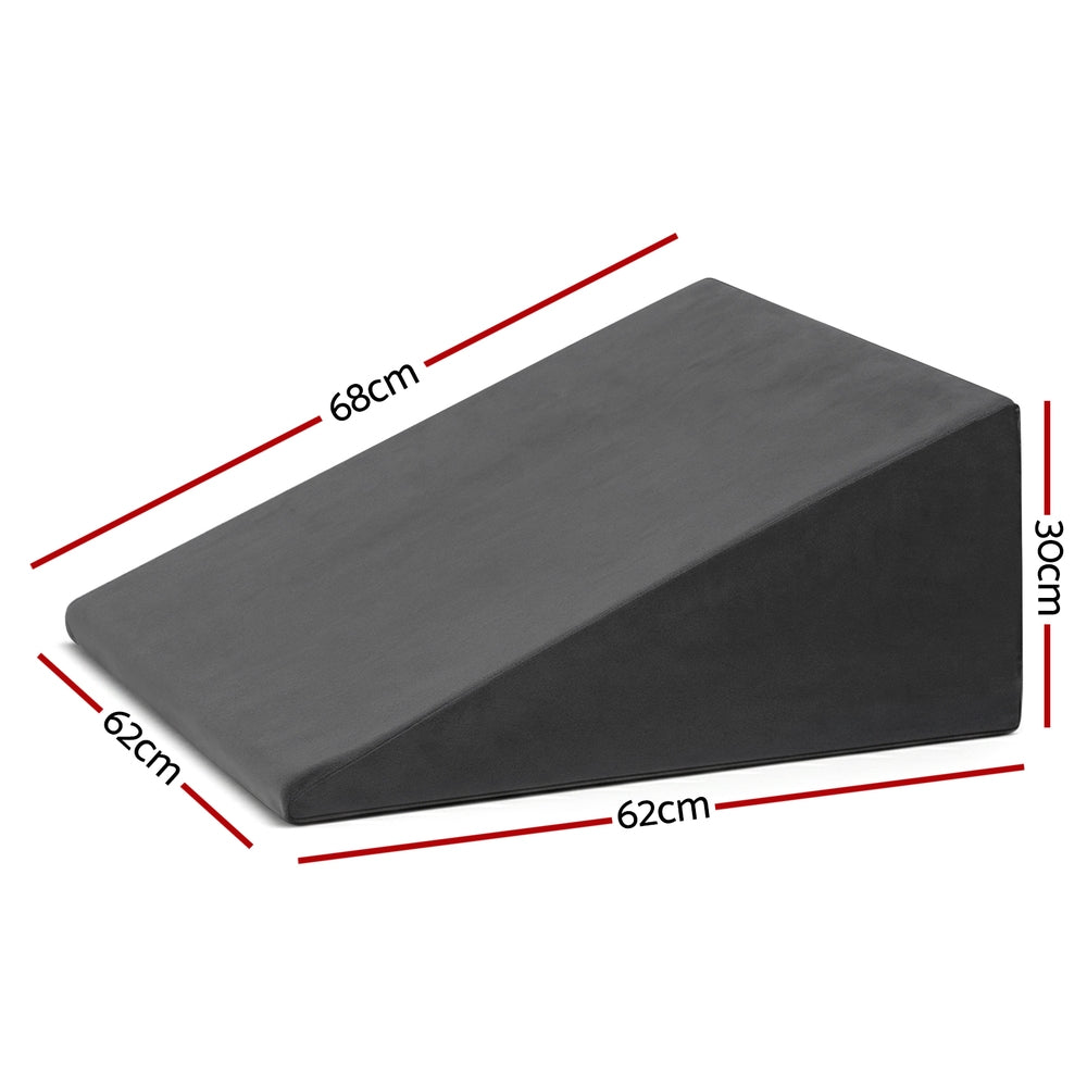 Wedge Support Pillow | Grey | Foam Comfort Cushion