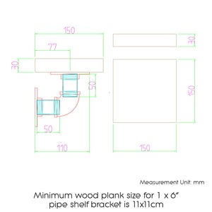 8x Floating Pipe Shelf | DIY | Metal Wall Brackets