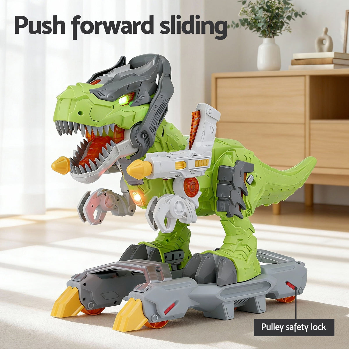 Dinosaur Ride-On Push Car | Spray Function | Kids Toy | Indoor/Outdoor