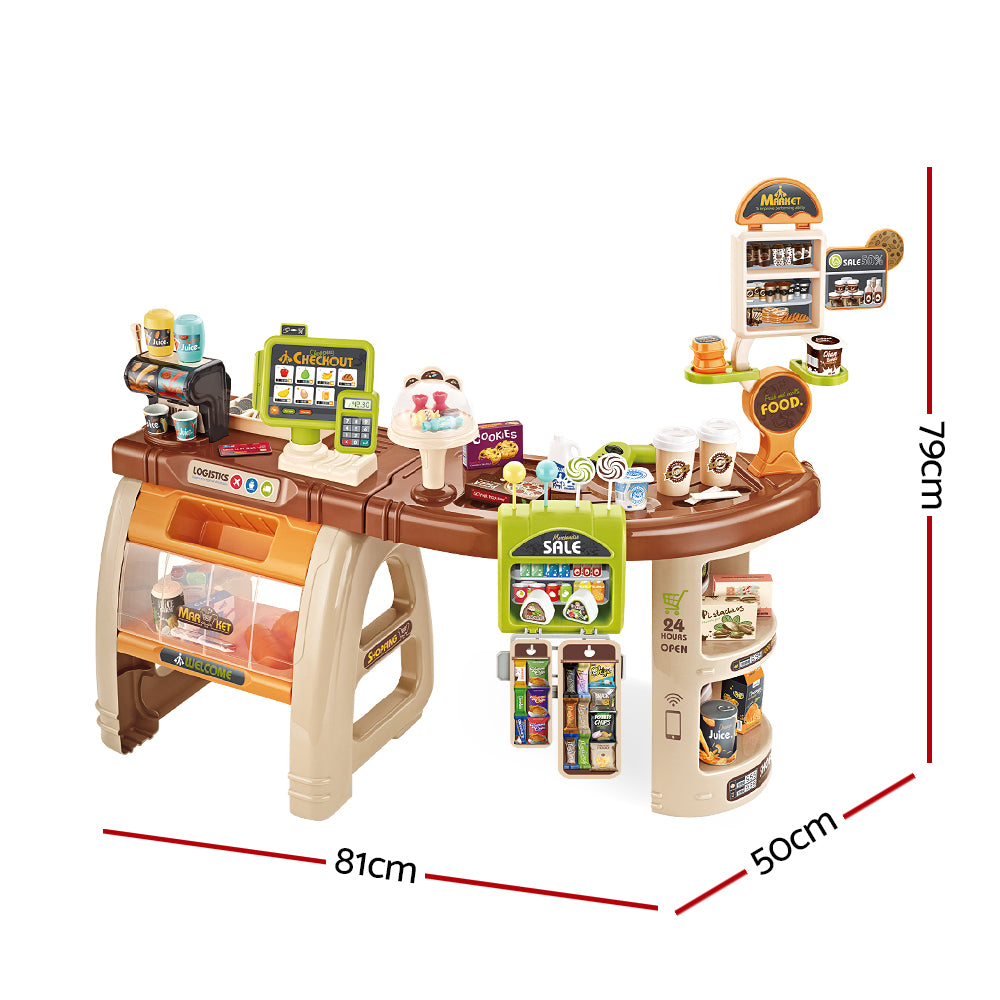 Pretend Play Supermarket Set | 52-Piece Grocery Playset | Cash Register