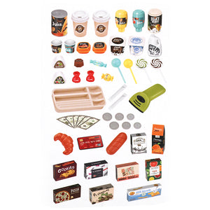 Pretend Play Supermarket Set | 52-Piece Grocery Playset | Cash Register