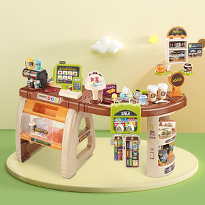 Pretend Play Supermarket Set | 52-Piece Grocery Playset | Cash Register