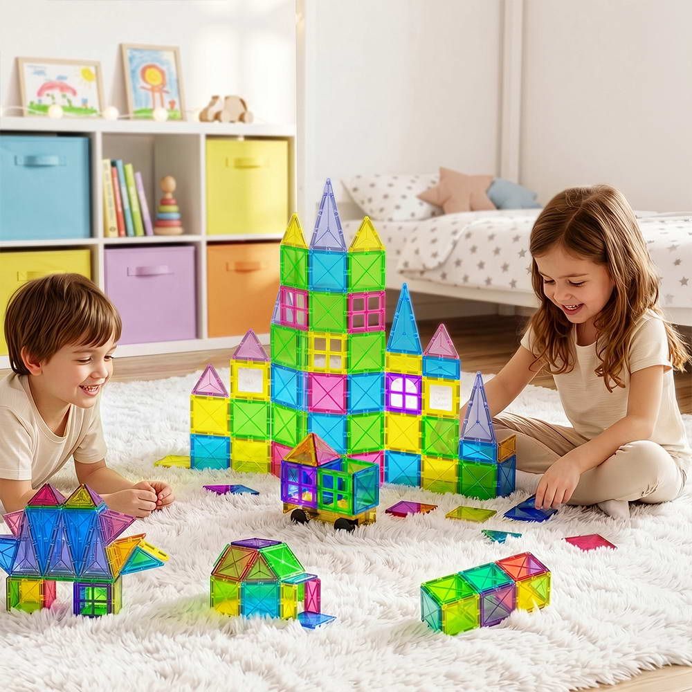 Magnetic Tiles | 60PCS Building Blocks | Educational Toys | Children Gift