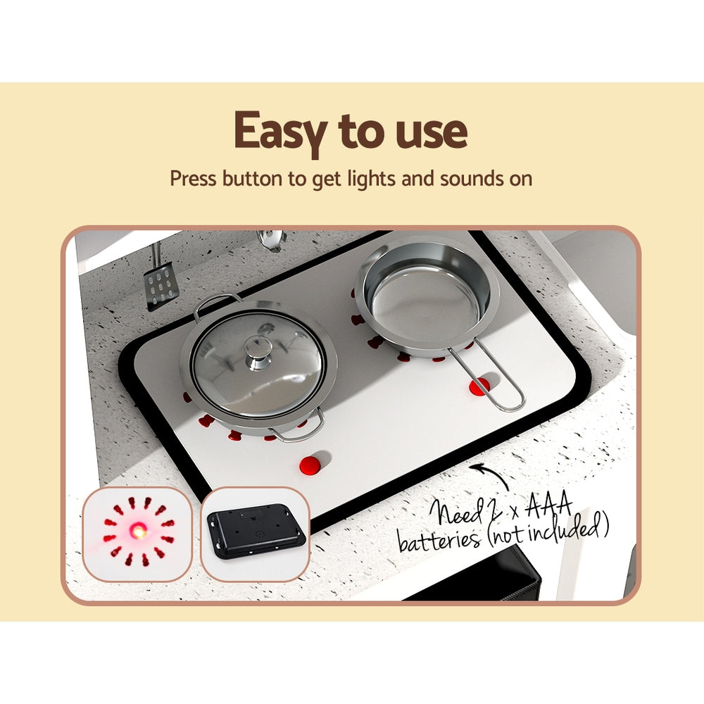Kitchen Play Set | Wooden Pretend Cooking Toy | Utensil Set