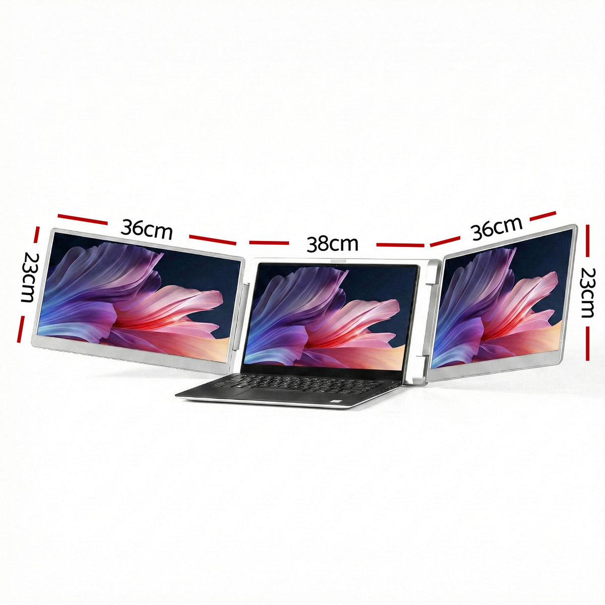Triple Portable Monitor | 15.6 Inch | FHD IPS | Laptop Screen Extender