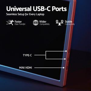 Portable Monitor | Laptop Screen Extender | 1080P IPS | USB-C Dual Display