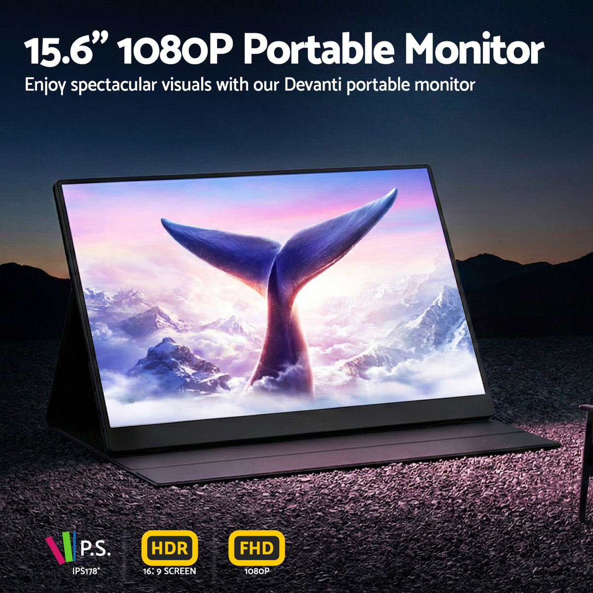 15.6 Inch Portable Monitor | FHD 1080P IPS | USB-C & HDMI | Gaming Display