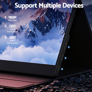 15.6 Inch Portable Monitor | FHD 1080P IPS | USB-C & HDMI | Gaming Display