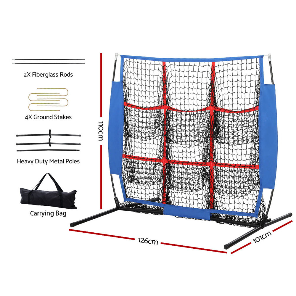 Everfit Soccer Net Baseball Pitching | Football Goal | Training Aid | 9 Target Zone