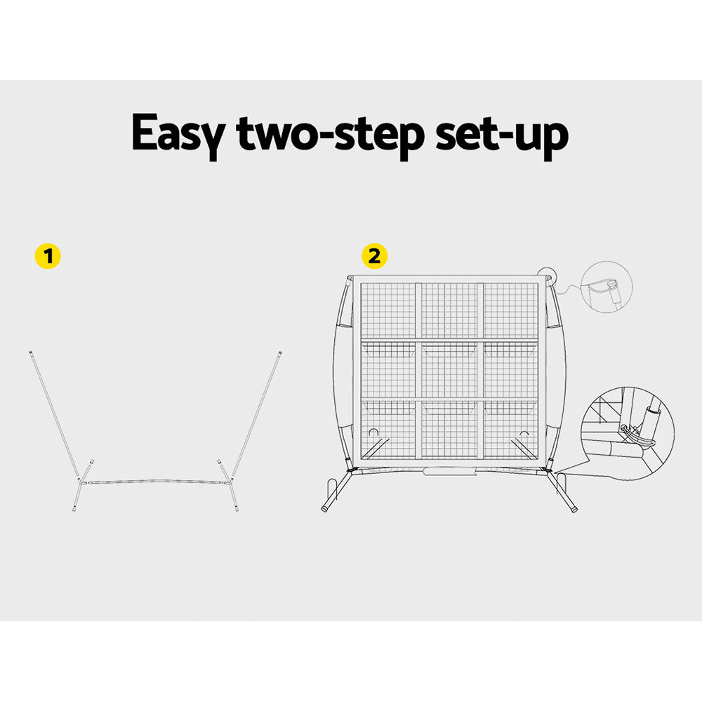 Everfit Soccer Net Baseball Pitching | Football Goal | Training Aid | 9 Target Zone