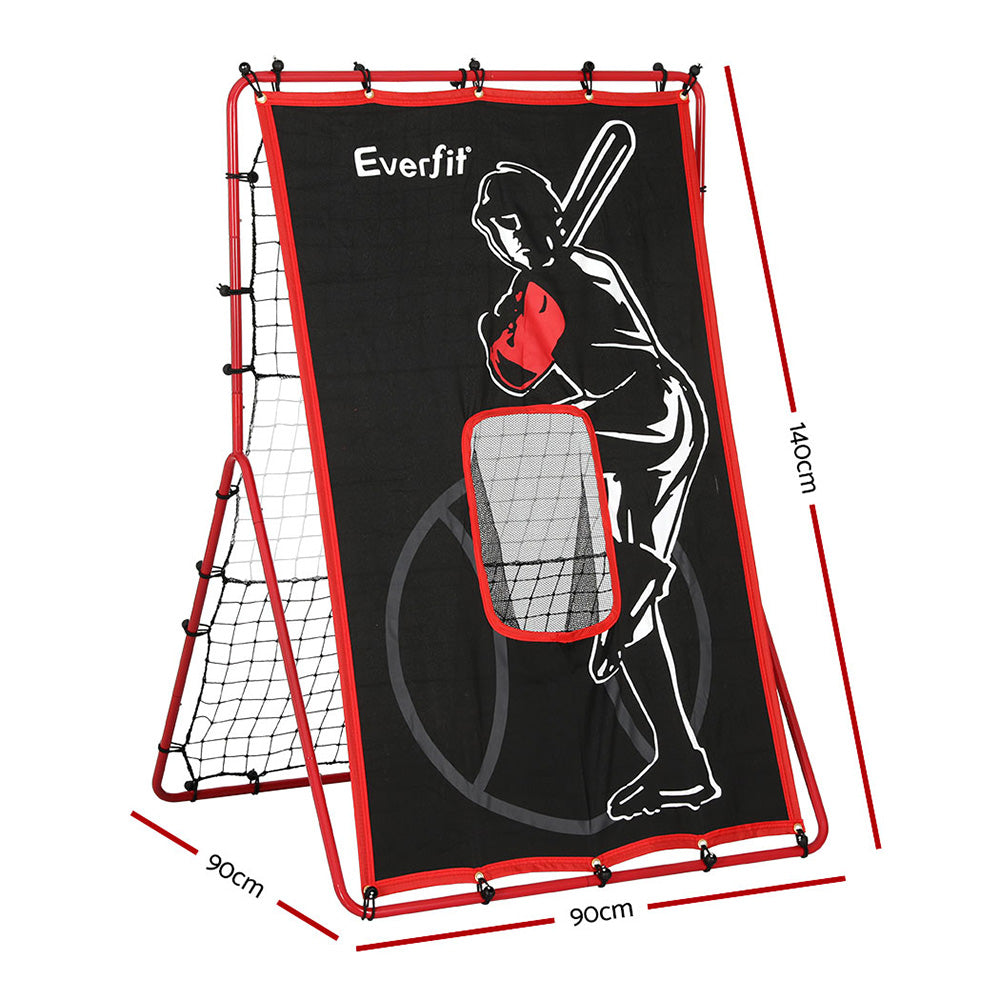 Everfit Baseball Net | Rebound Pitching Kit | Target Hitter | 2 in 1 | Training Aid