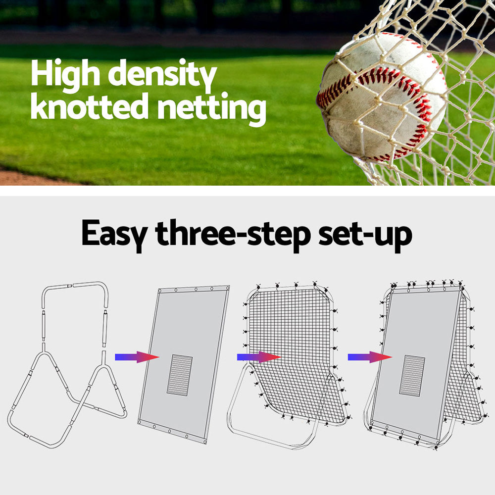 Everfit Baseball Net | Rebound Pitching Kit | Target Hitter | 2 in 1 | Training Aid
