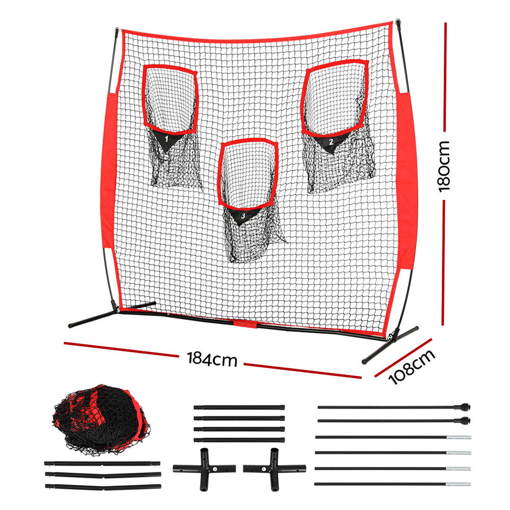 Everfit 1.8m Football Soccer Net | Portable Goal Net | Training | 3 Target Zone