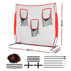 Everfit 1.8m Football Soccer Net | Portable Goal Net | Training | 3 Target Zone