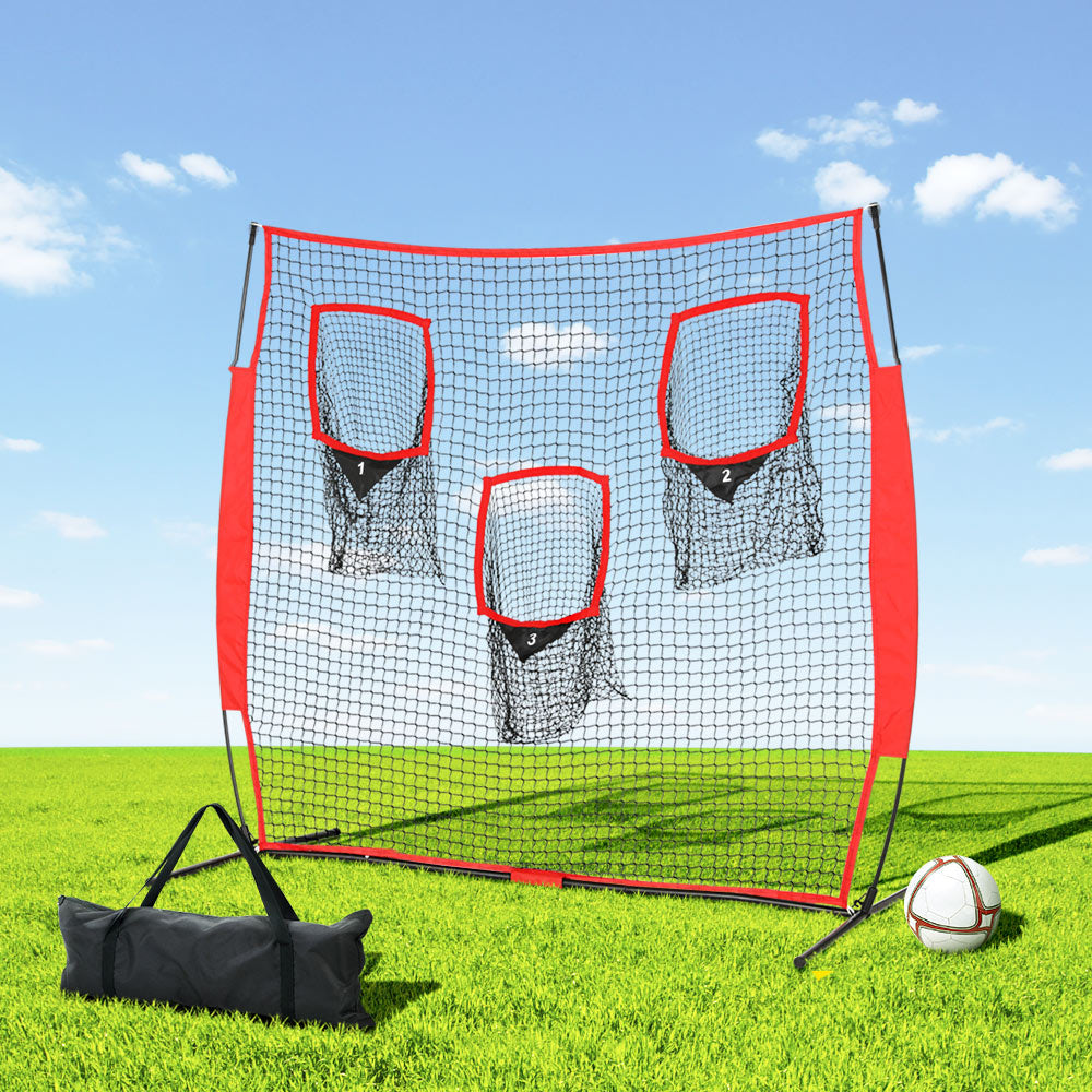 Everfit 1.8m Football Soccer Net | Portable Goal Net | Training | 3 Target Zone