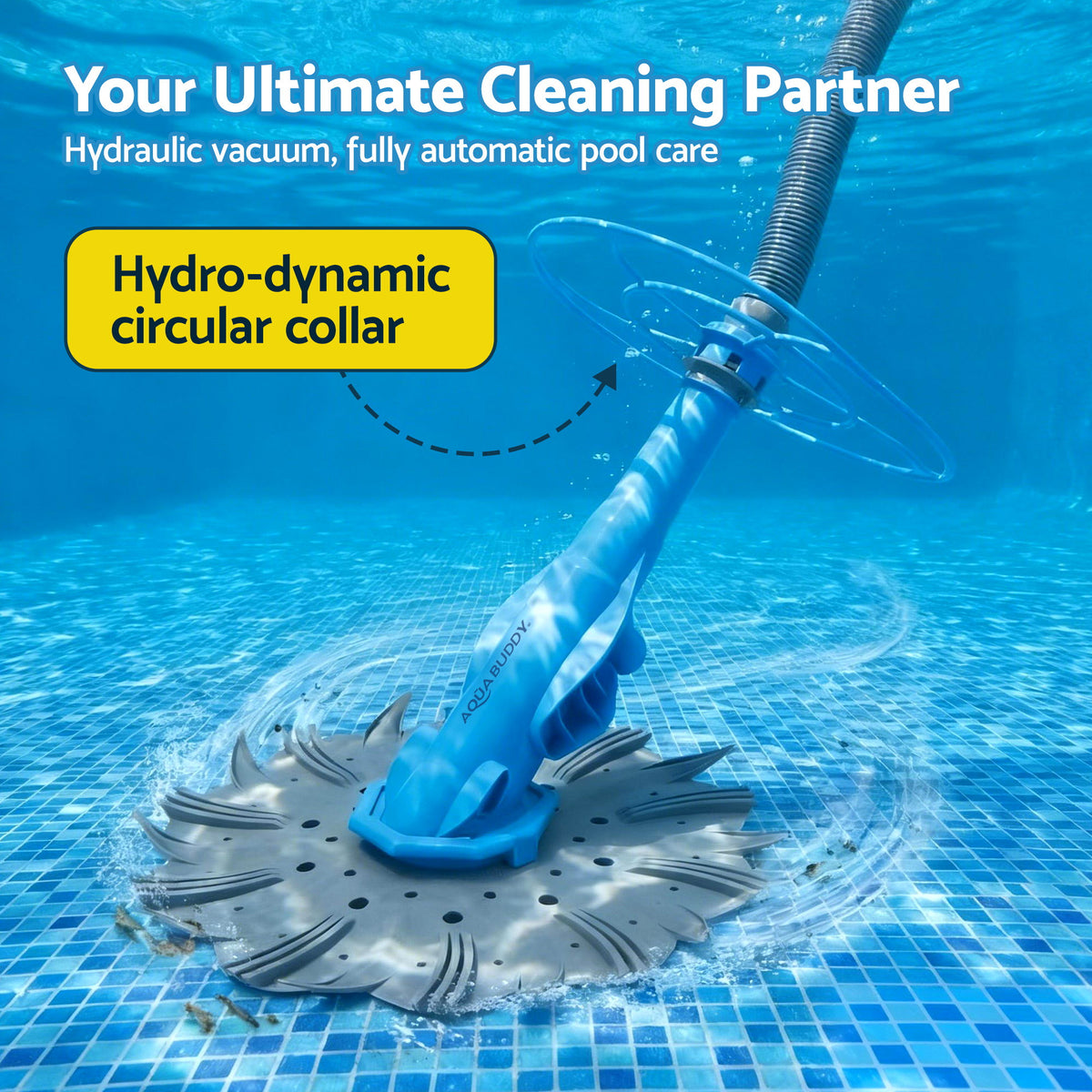 Automatic Pool Vacuum Cleaner | Wall Climbing | Grey