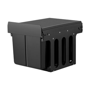 Cefito Pull-Out Bin | Kitchen Rubbish Slide Basket | Triple Slide | 31L | Black