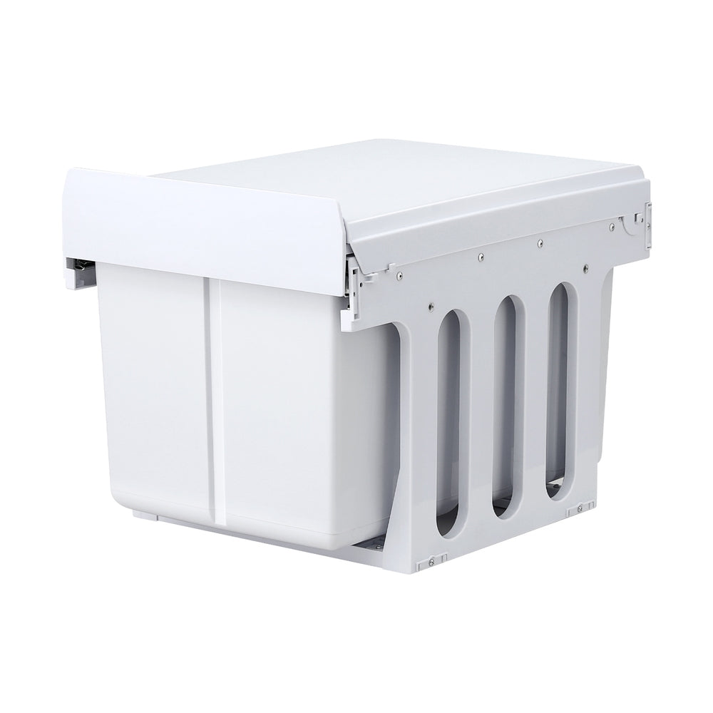 Cefito Pull-Out Bin | Kitchen Rubbish Slide Basket | Triple Slide | 31L | White