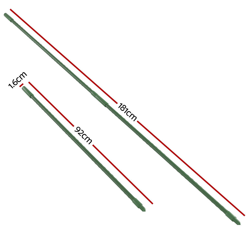 Green Fingers Garden Stakes | Metal Plant Support | 24pcs | 92x1.6cm