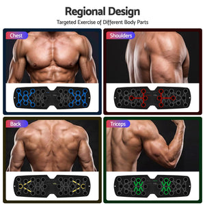 Everfit Push Up Board Home Gym Multi Function Workout Rack Black