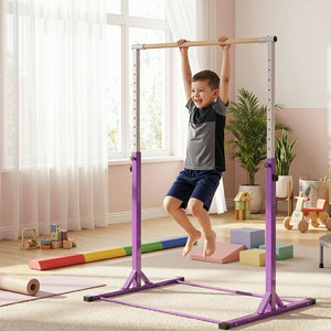 Kids Gymnastics Bar | Adjustable Pull Up Station | Indoor Outdoor