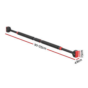 Everfit Pull Up Bar | 90CM-125CM | Doorway Chin Up Horizontal Bar | Gym